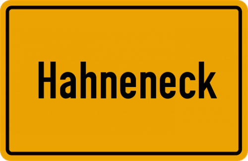Ortsschild Hahneneck