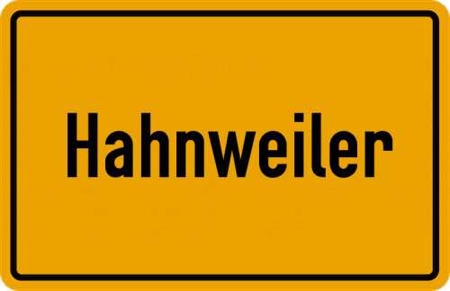 Ortsschild Hahnweiler