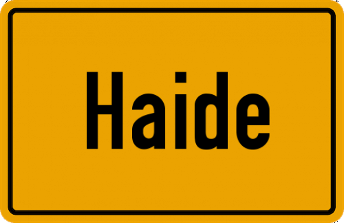 Ortsschild Haide, Pfalz