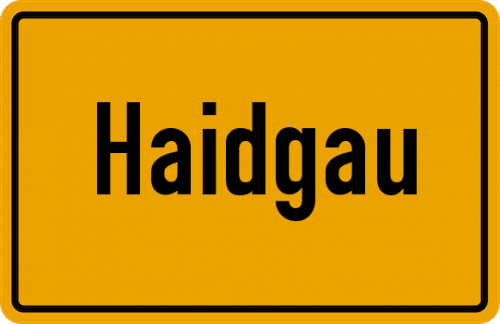 Ortsschild Haidgau
