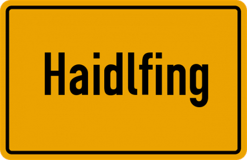 Ortsschild Haidlfing