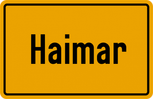 Ortsschild Haimar