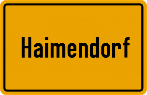 Ortsschild Haimendorf