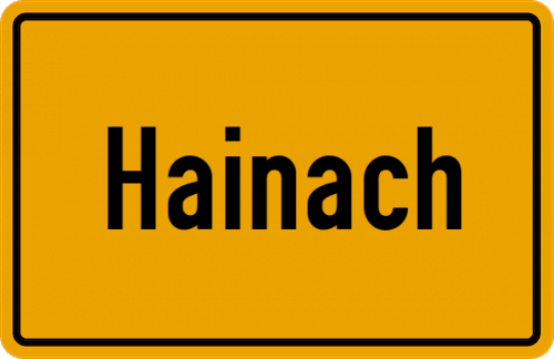 Ortsschild Hainach