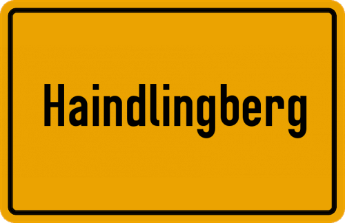 Ortsschild Haindlingberg