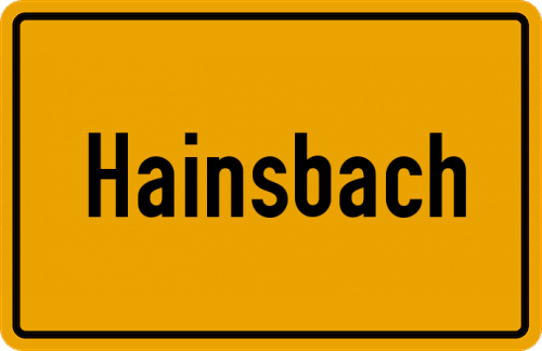 Ortsschild Hainsbach