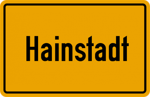 Ortsschild Hainstadt