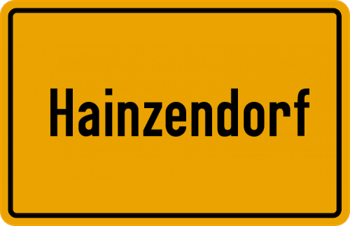 Ortsschild Hainzendorf