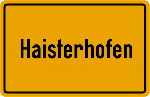 Ortsschild Haisterhofen