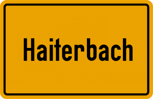Ortsschild Haiterbach
