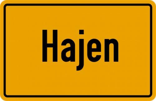 Ortsschild Hajen, Kreis Hameln