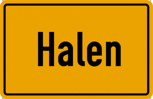 Ortsschild Halen, Gemeinde Emstek