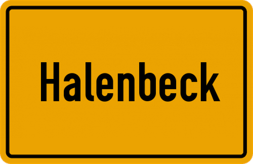 Ortsschild Halenbeck
