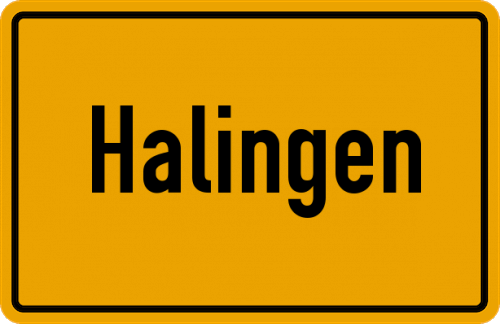 Ortsschild Halingen