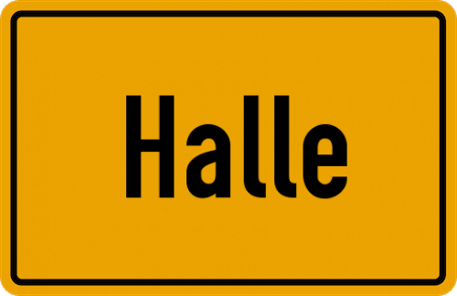 Ortsschild Halle, Sieg