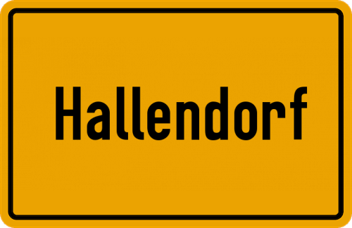 Ortsschild Hallendorf