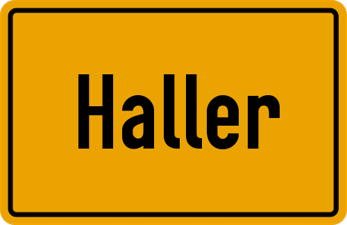 Ortsschild Haller