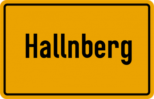 Ortsschild Hallnberg