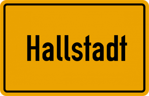 Ortsschild Hallstadt