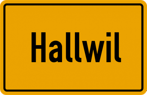 Ortsschild Hallwil