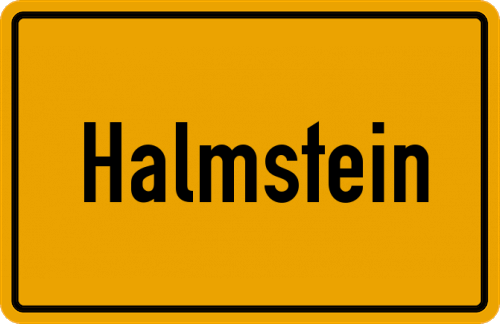Ortsschild Halmstein
