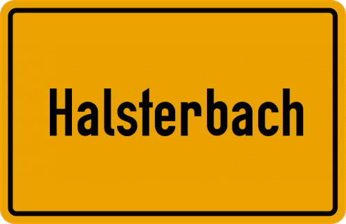 Ortsschild Halsterbach