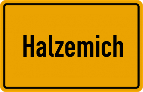 Ortsschild Halzemich