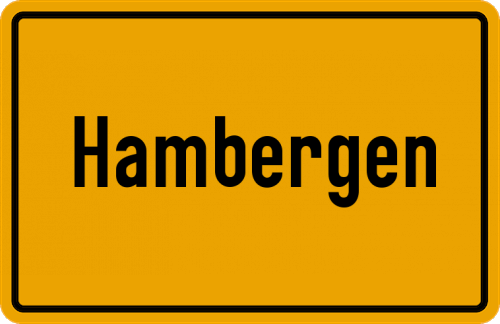 Ortsschild Hambergen