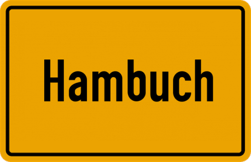 Ortsschild Hambuch, Eifel