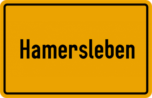 Ortsschild Hamersleben