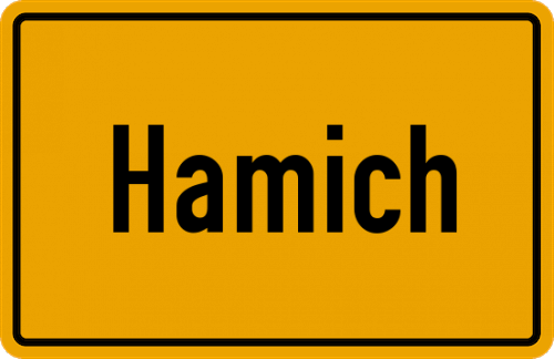 Ortsschild Hamich