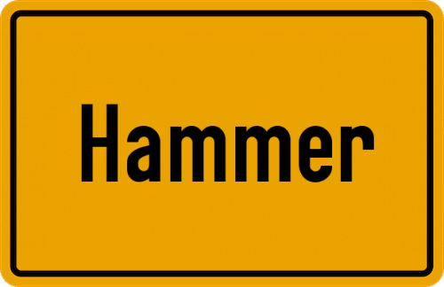 Ortsschild Hammer