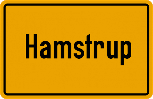 Ortsschild Hamstrup, Kreis Cloppenburg
