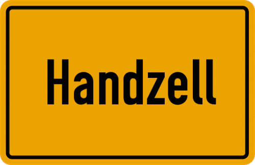 Ortsschild Handzell