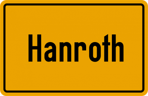 Ortsschild Hanroth