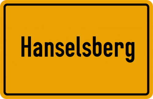 Ortsschild Hanselsberg