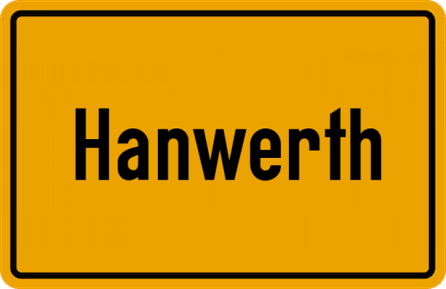 Ortsschild Hanwerth