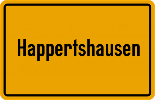 Ortsschild Happertshausen