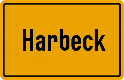 Ortsschild Harbeck