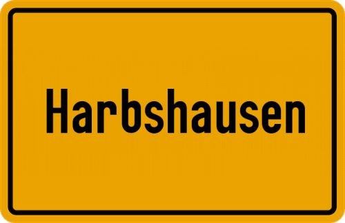 Ortsschild Harbshausen