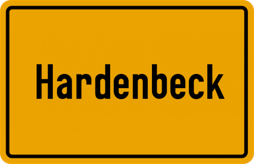 Ortsschild Hardenbeck