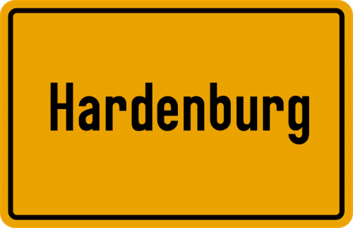 Ortsschild Hardenburg