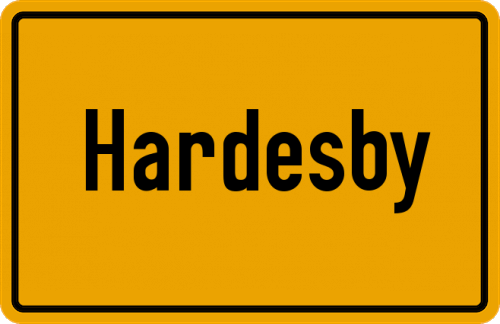 Ortsschild Hardesby