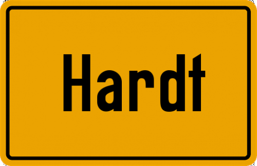 Ortsschild Hardt, Westerwald