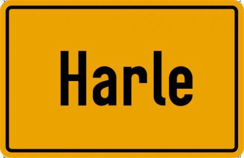 Ortsschild Harle, Westfalen