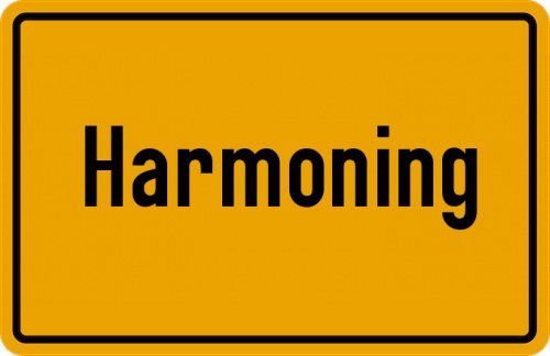 Ortsschild Harmoning