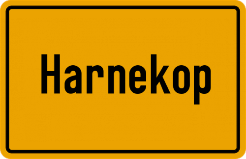 Ortsschild Harnekop