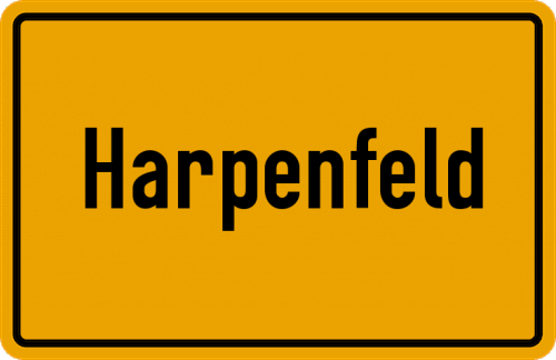 Ortsschild Harpenfeld