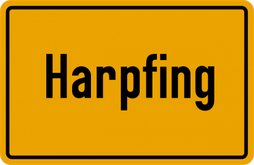 Ortsschild Harpfing