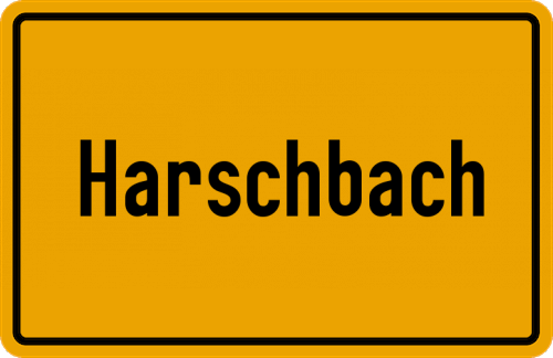Ortsschild Harschbach